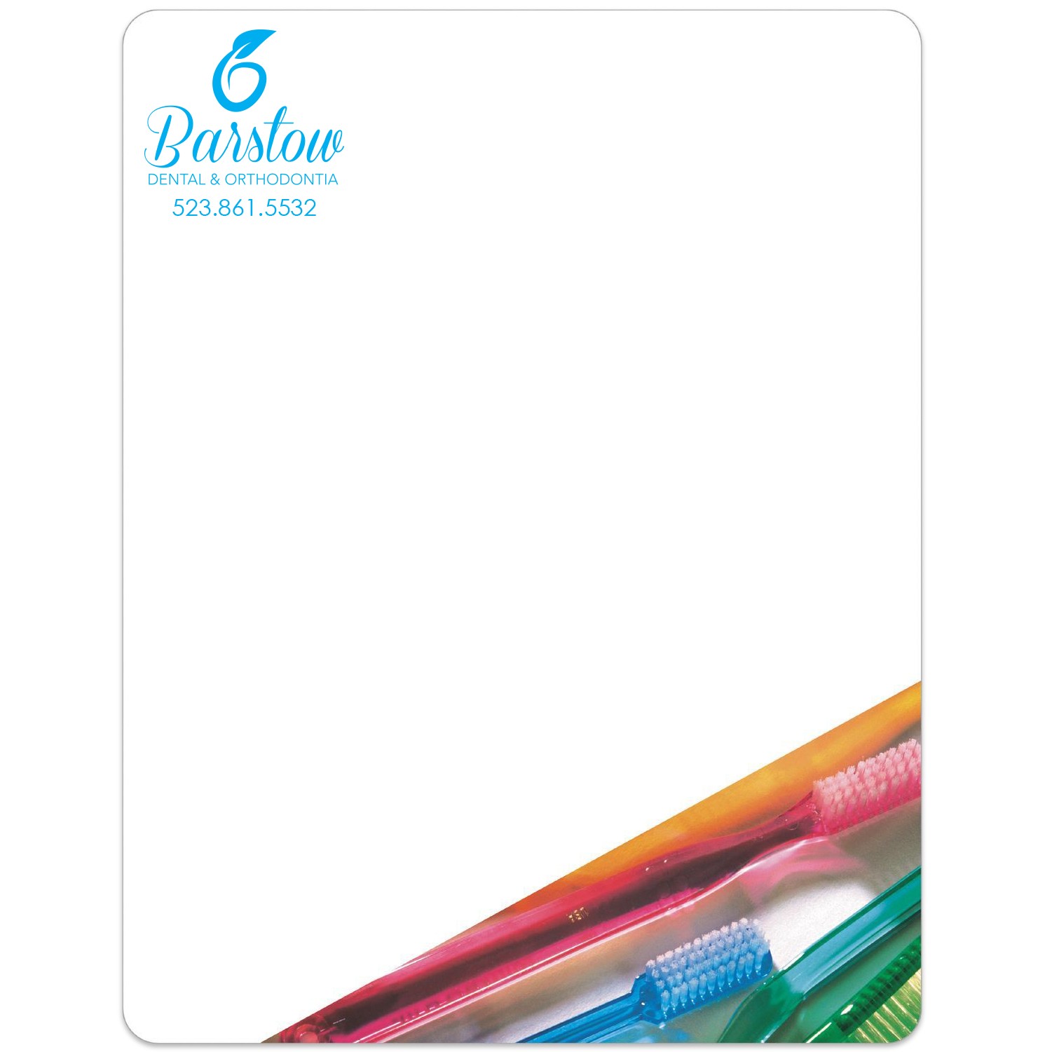 Product Photo 1 Toothbrushes Memo Board w/ Magnet, 8-1/2" x 11"