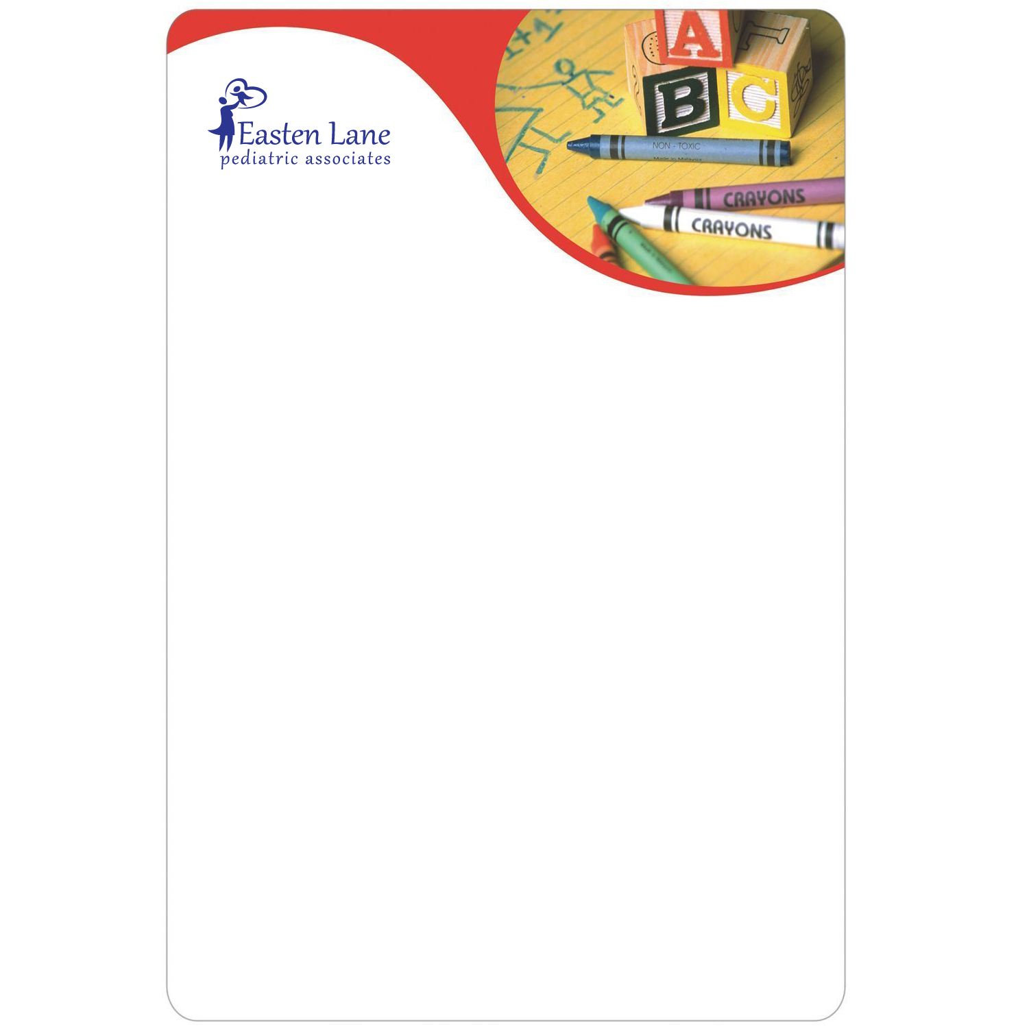 Product Photo 1 Crayons & Blocks Memo Board w/ Magnet, 5-1/2" x 8-1/4"