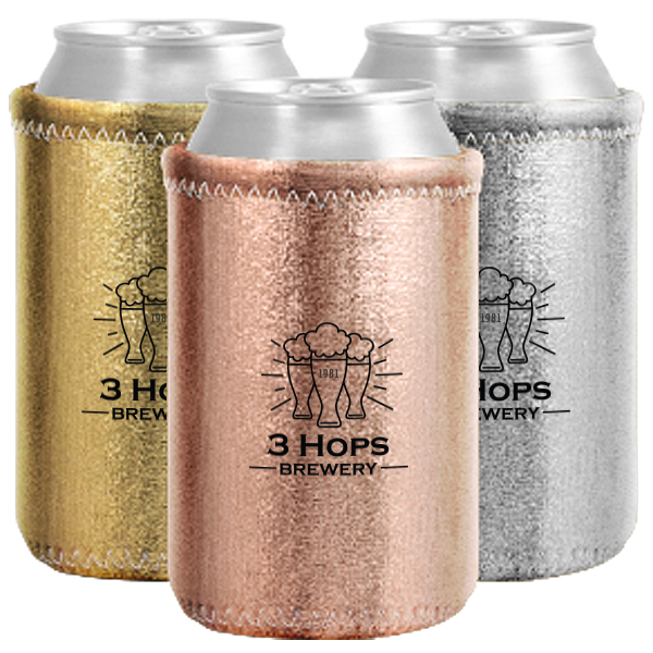 Product Photo 1 Liam Shiny Metallic Neoprene Can Insulator