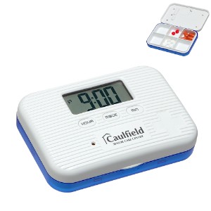 Deluxe Easy-Carry 6 Compartment Pillbox with Alarm - AR3437