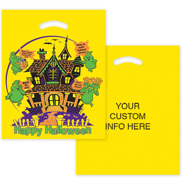Product Photo 1 Halloween Haunted House Plastic Bag, 12" x 15"