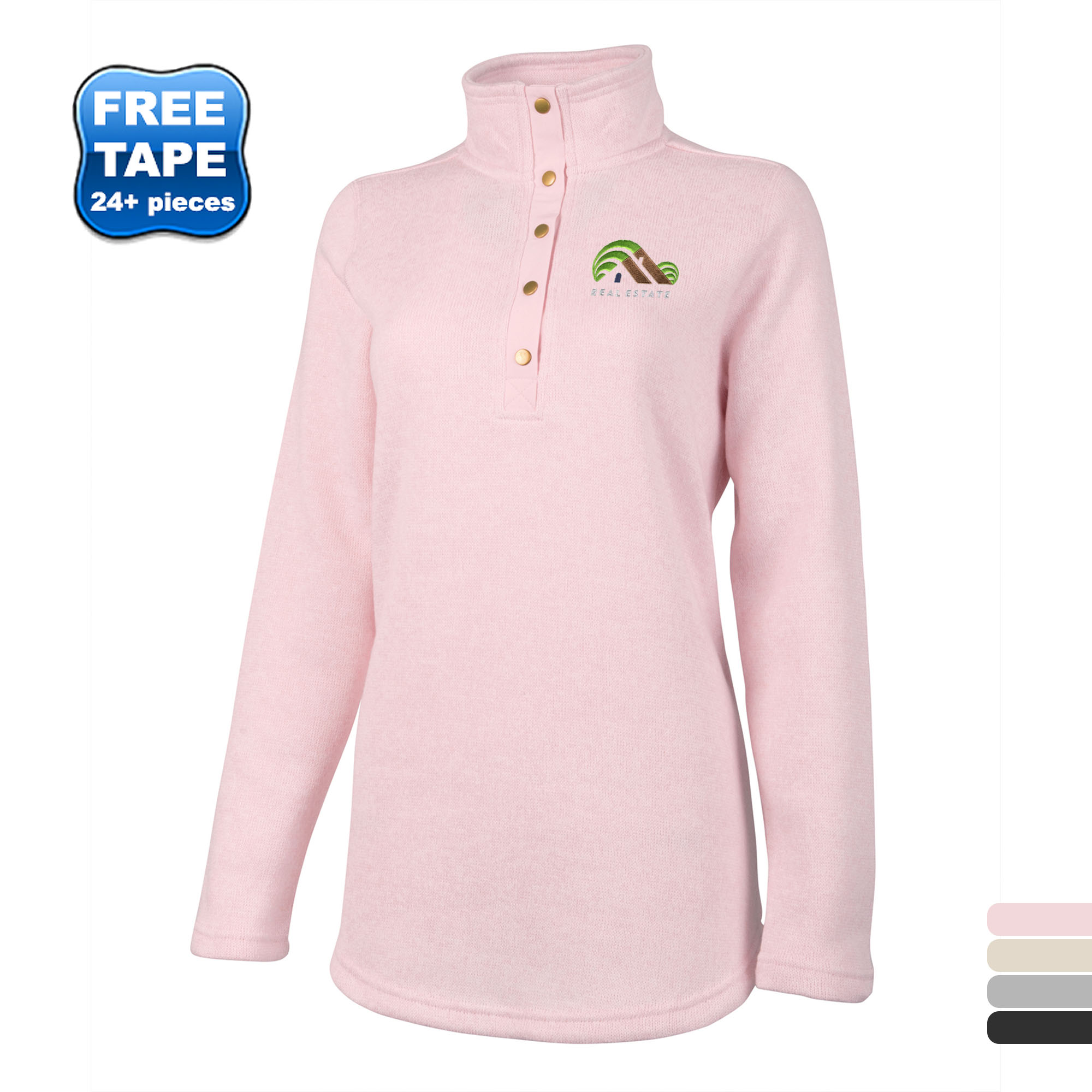 Product Photo 1 Charles River® Hingham Ladies' Heathered Tunic Pullover