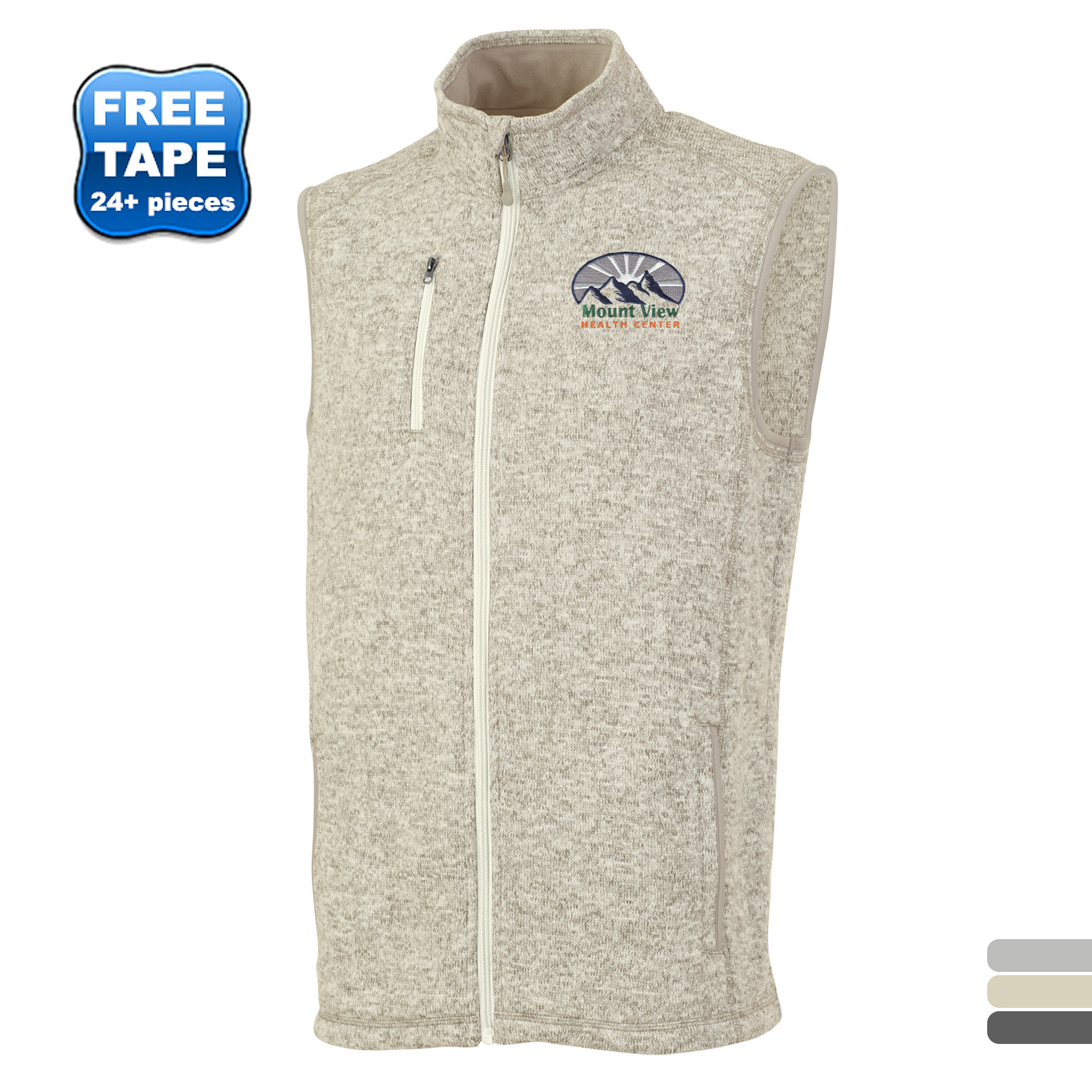 Product Photo 1 Charles River® Pacific Men's Heathered Fleece Vest