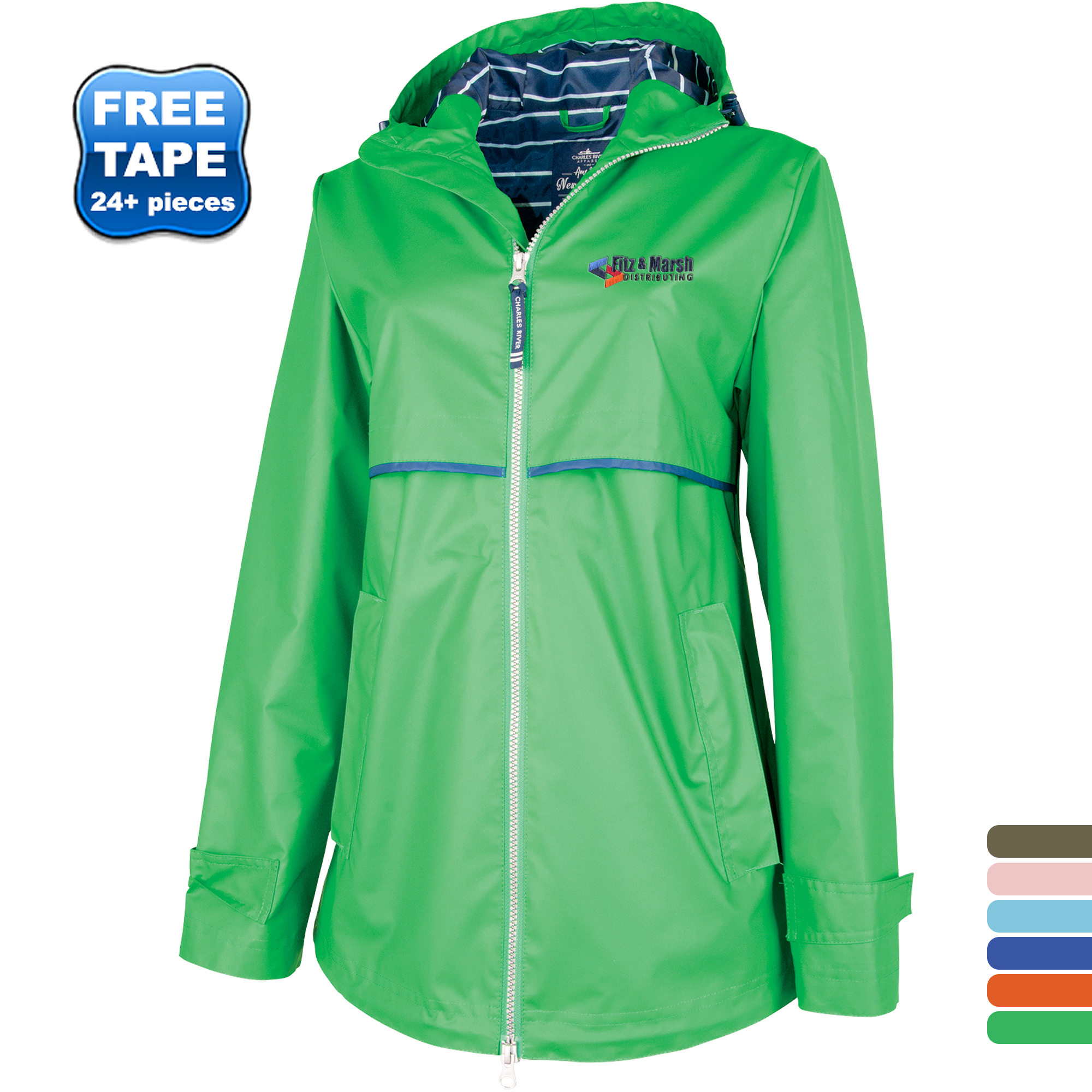 Product Photo 1 Charles River® New Englander Ladies' Print Lined Rain Jacket