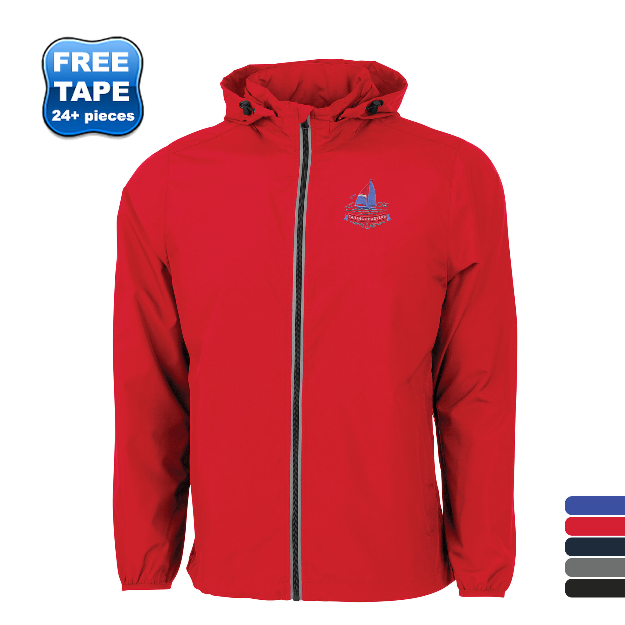 Product Photo 1 Charles River® Pack-N-Go Unisex Full Zip Reflective Jacket