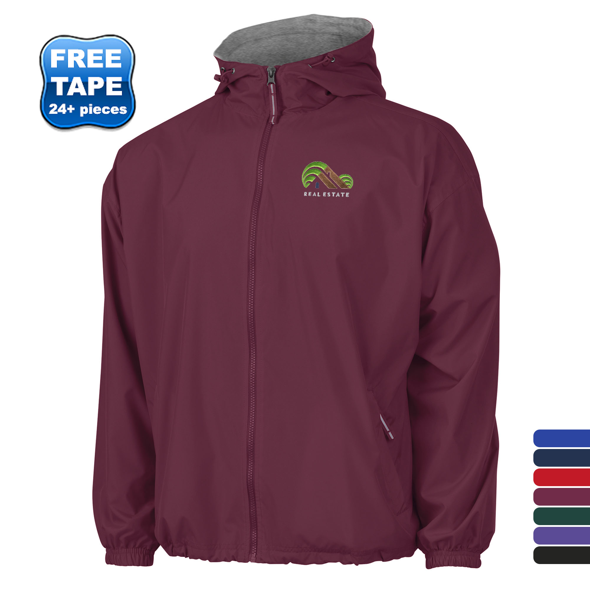 Product Photo 1 Charles River® Portsmouth Unisex Jersey Lined Rain Jacket