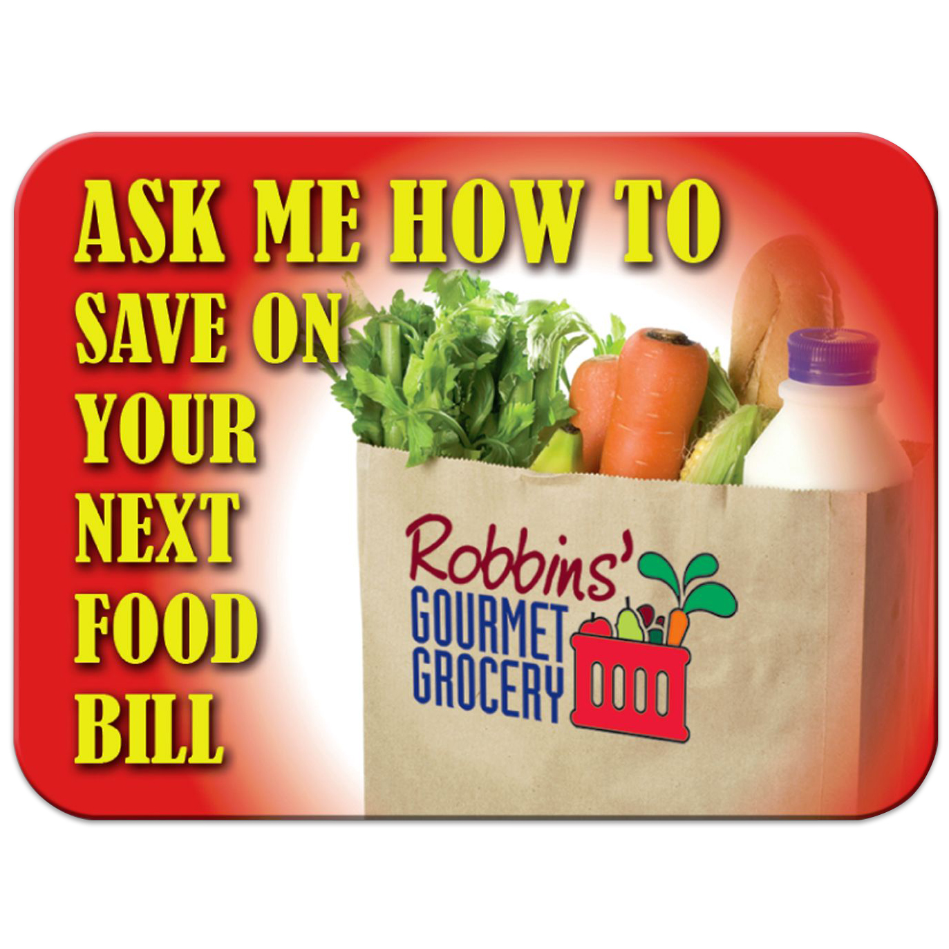 Product Photo 1 Rectangular Round Corner Magnet, 2" x 2-11/16"