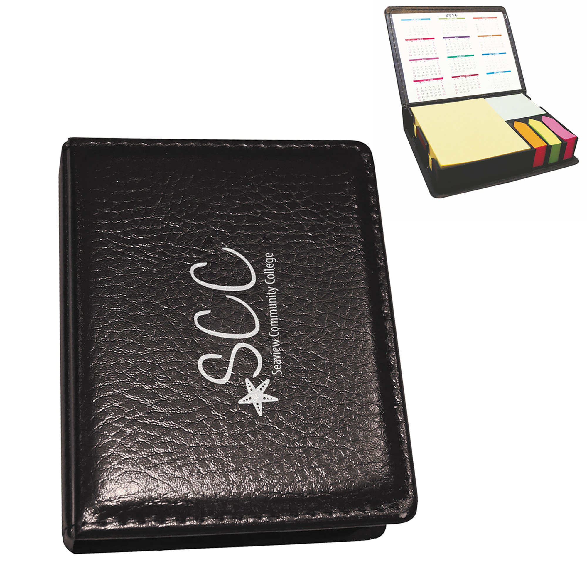 Product Photo 1 Deluxe Leatherette Sticky Note & Flag Organizer