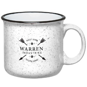 Campfire Speckled Ceramic Mug, 15oz. - White - HT1475