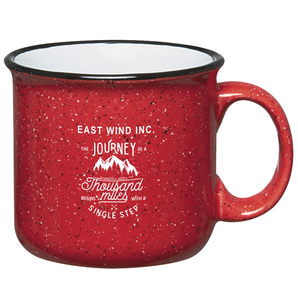 Product Photo 1 Campfire Speckled Ceramic Mug, 15oz. - Red