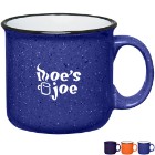 Photo 9 Campfire Speckled Ceramic Mug, 15oz. - Royal, Orange & Cobalt
