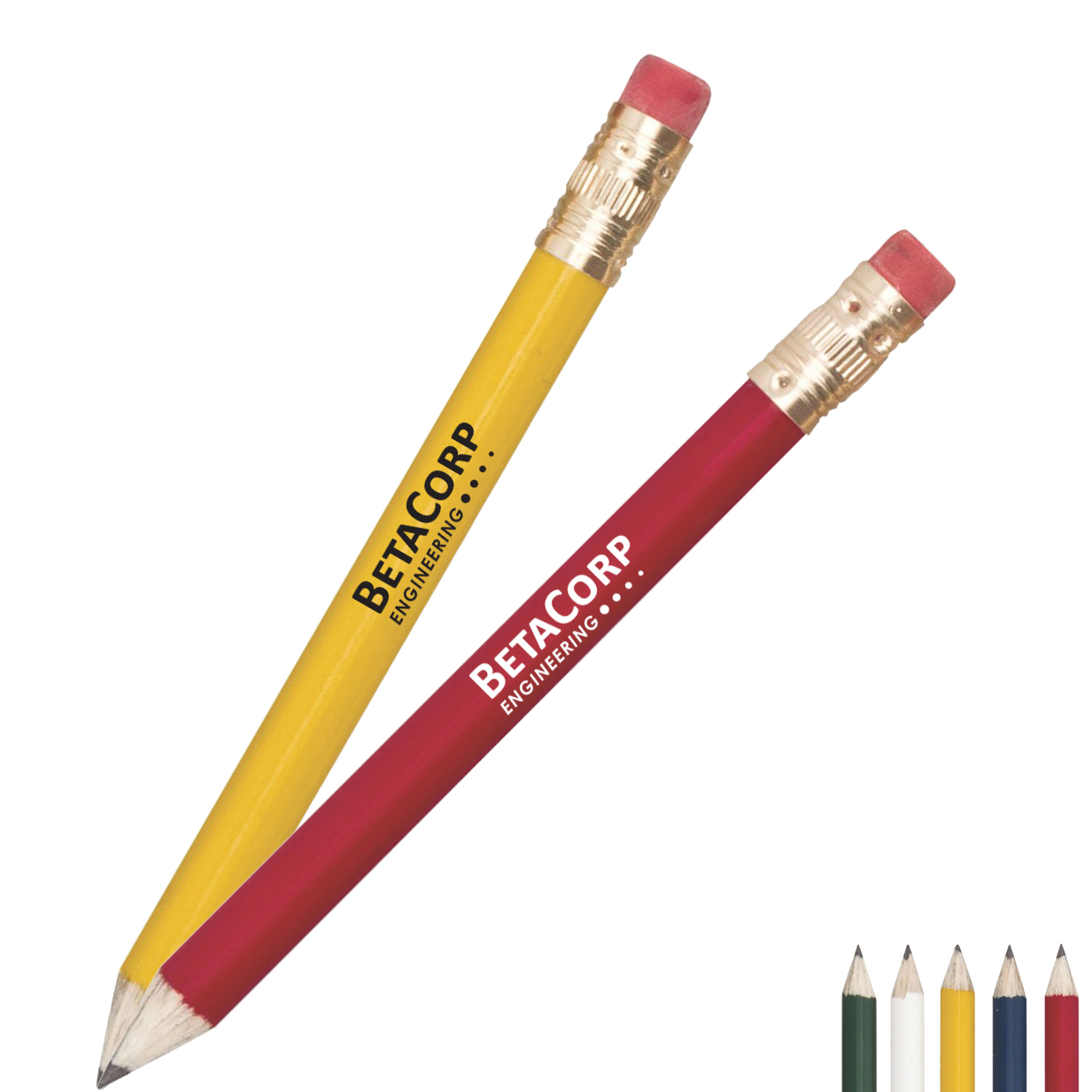 Product Photo 1 Round Wooden Golf Pencil with Eraser
