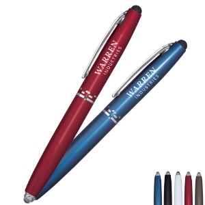 Schifano Triple Function Retractable Metal Pen w/ LED Light & Stylus - HB2782