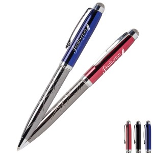 Guillox® 9 Ballpoint Twist Action Metal Pen & Stylus - HB2799