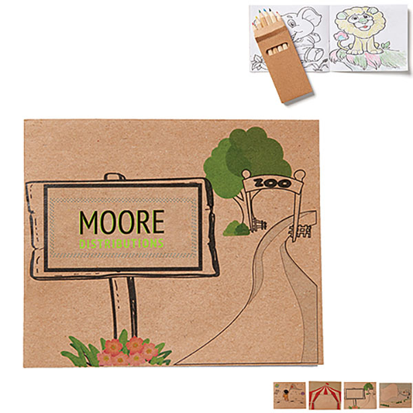 Product Photo 1 Coloring Book & 6 Color Pencil Set