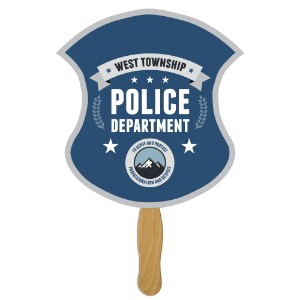 Badge Hand Fan - LC2495