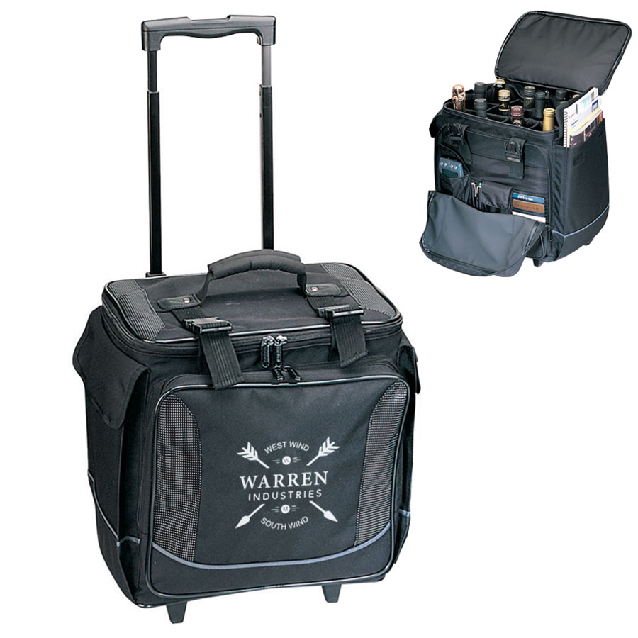 Product Photo 1 Bottle Limo Wheeled Wine Tote