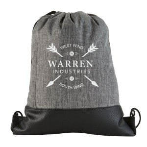 Heathered Drawstring Cinchpack - EV8203