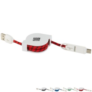 Retractable Charge-It™ 3-In-1 Cable - EV8223