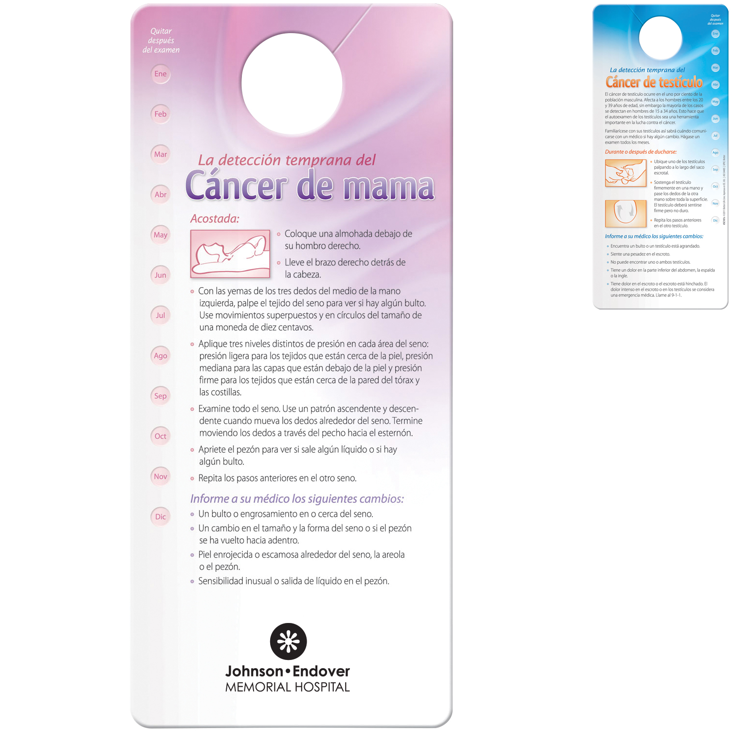 Product Photo 1 Spanish His & Hers Self-Exam Shower Card