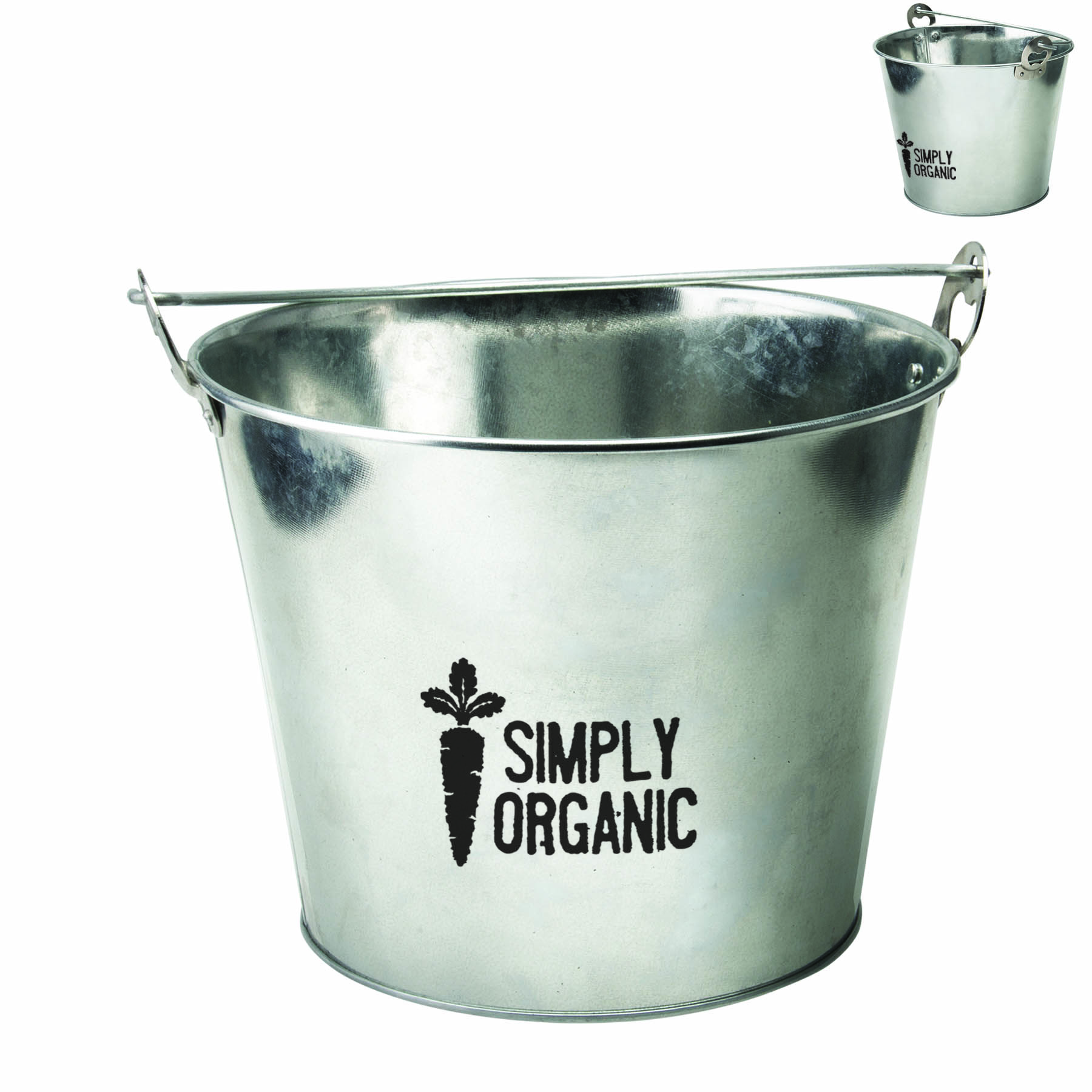 Product Photo 1 Galvanized Ice Bucket w/ Bottle Opener, 5 Qt.