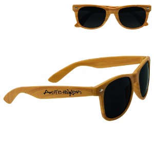 Wood Grain Sunglasses w/ UV Protection - IL2731