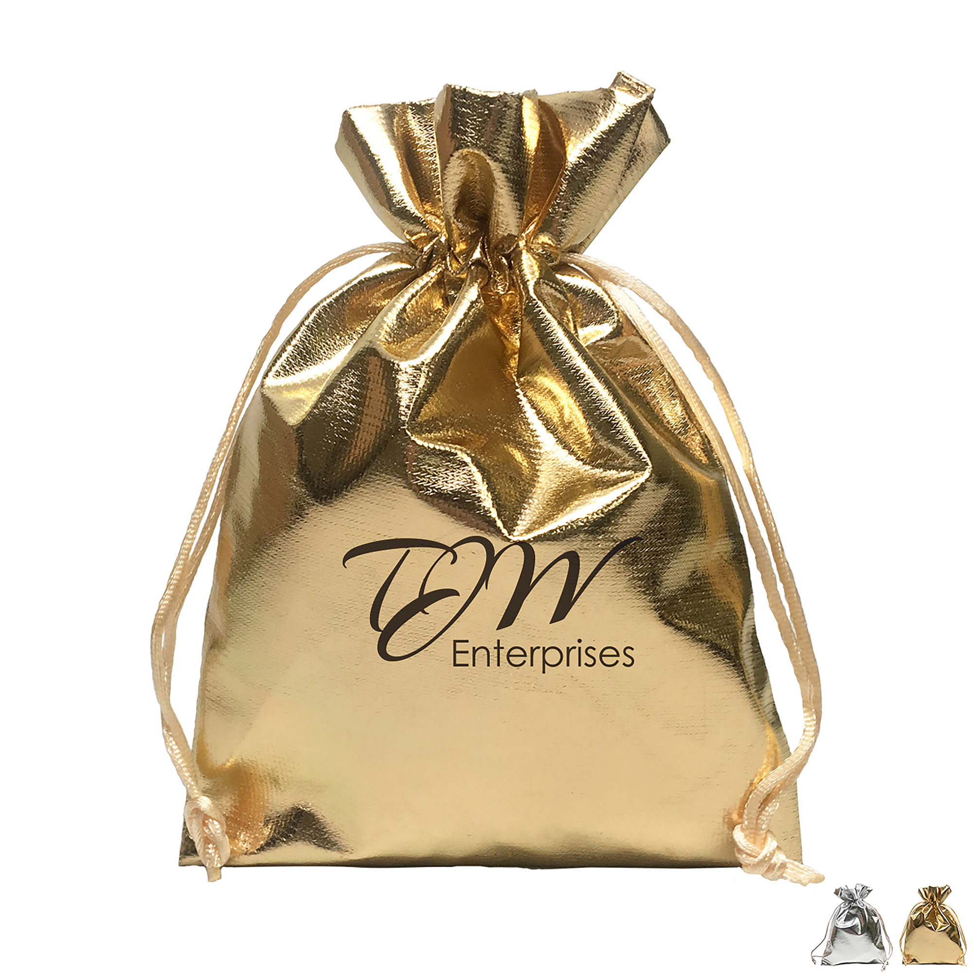 Product Photo 1 Metallic Lamé Drawstring Pouch, 5" x 7"