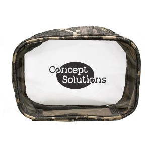 Clear Amenity Bag with Digital Camouflage Trim - VA1770
