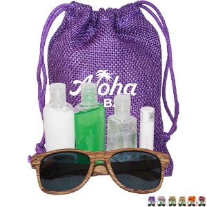 Jute Sun Kit with Faux Wood Frame Sunglasses - VA1800