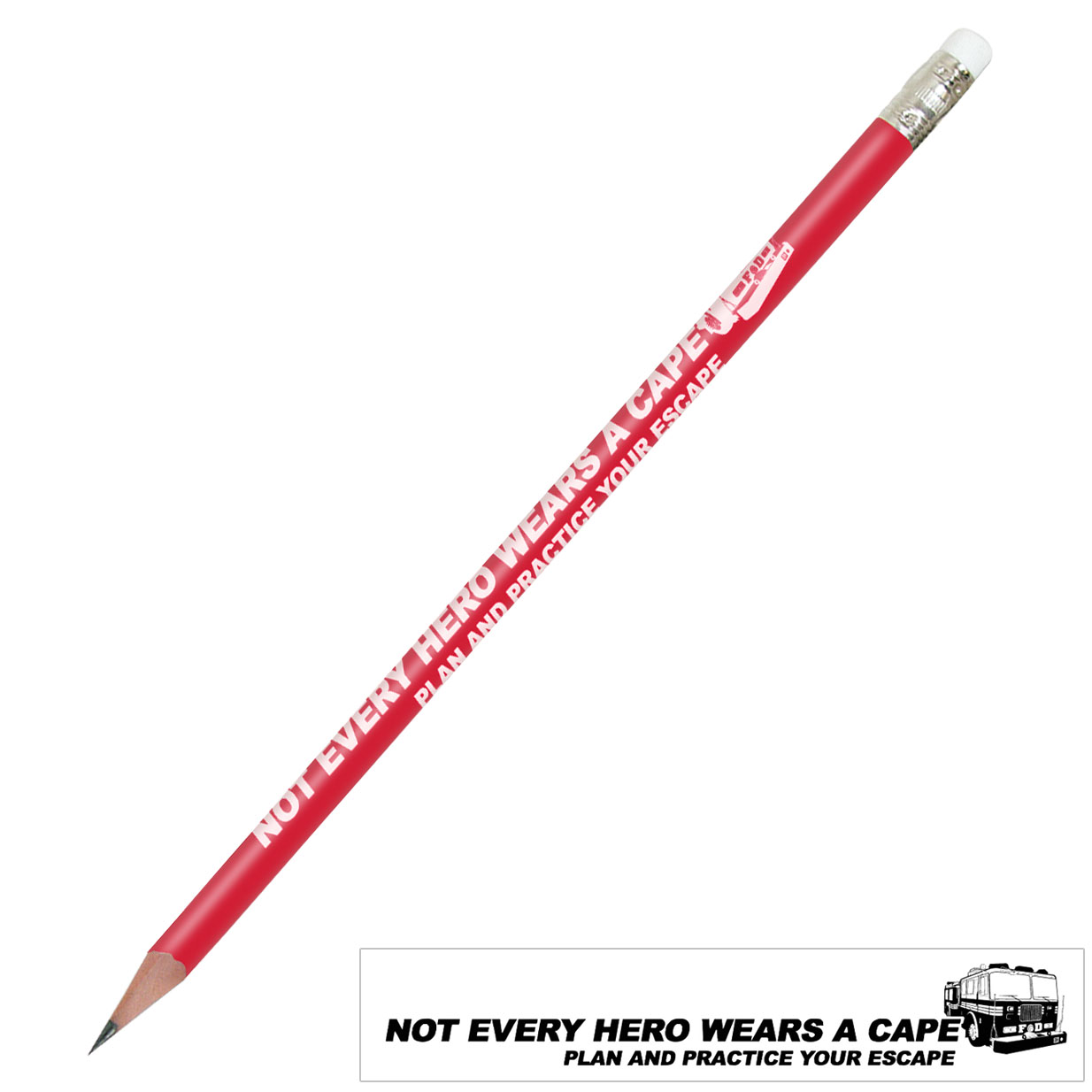 Product Photo 1 Not Every Hero Wears A Cape Fire Safety Pencil, Stock