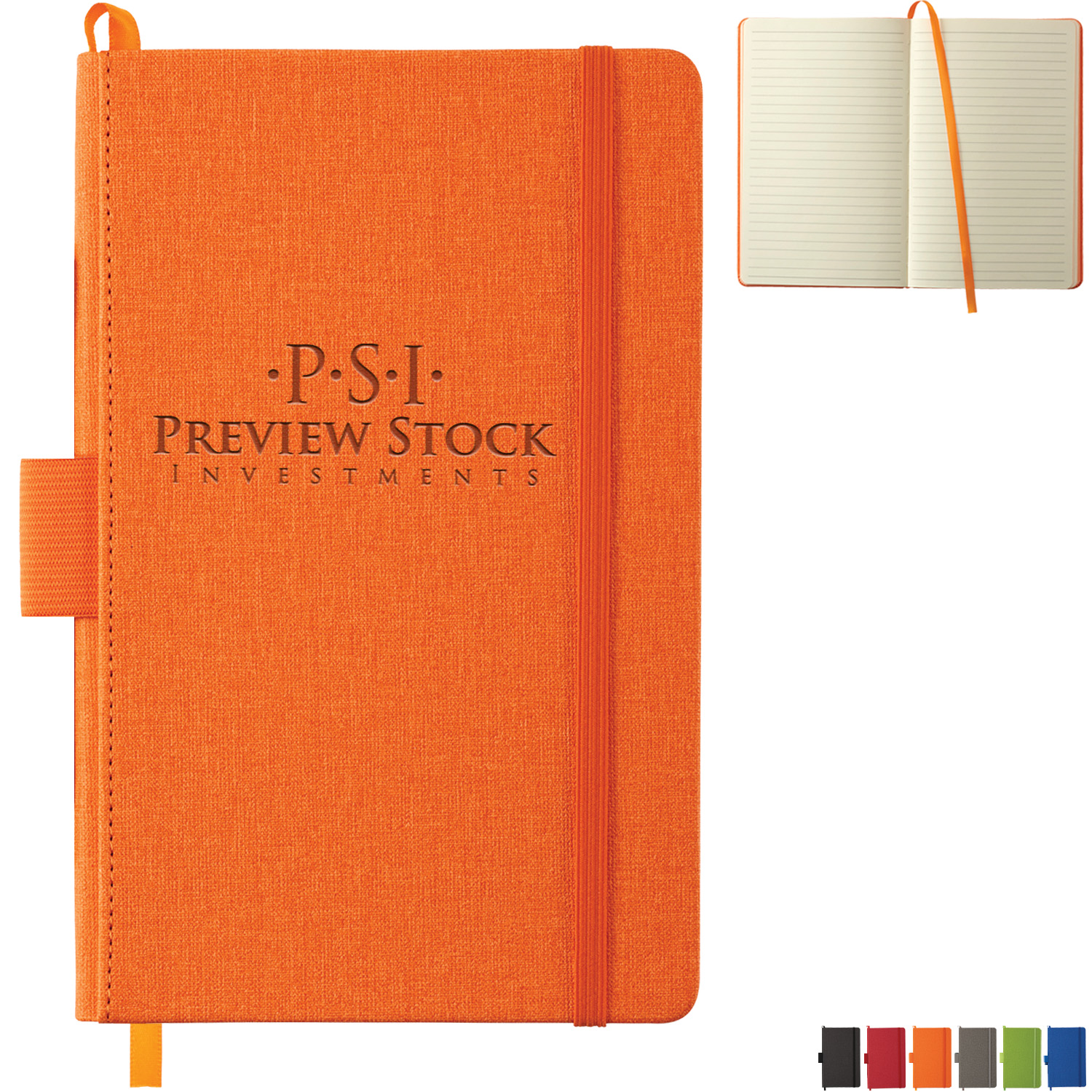 Product Photo 1 Heathered Hard Bound JournalBook™, 8-1/4" x 5-1/4"