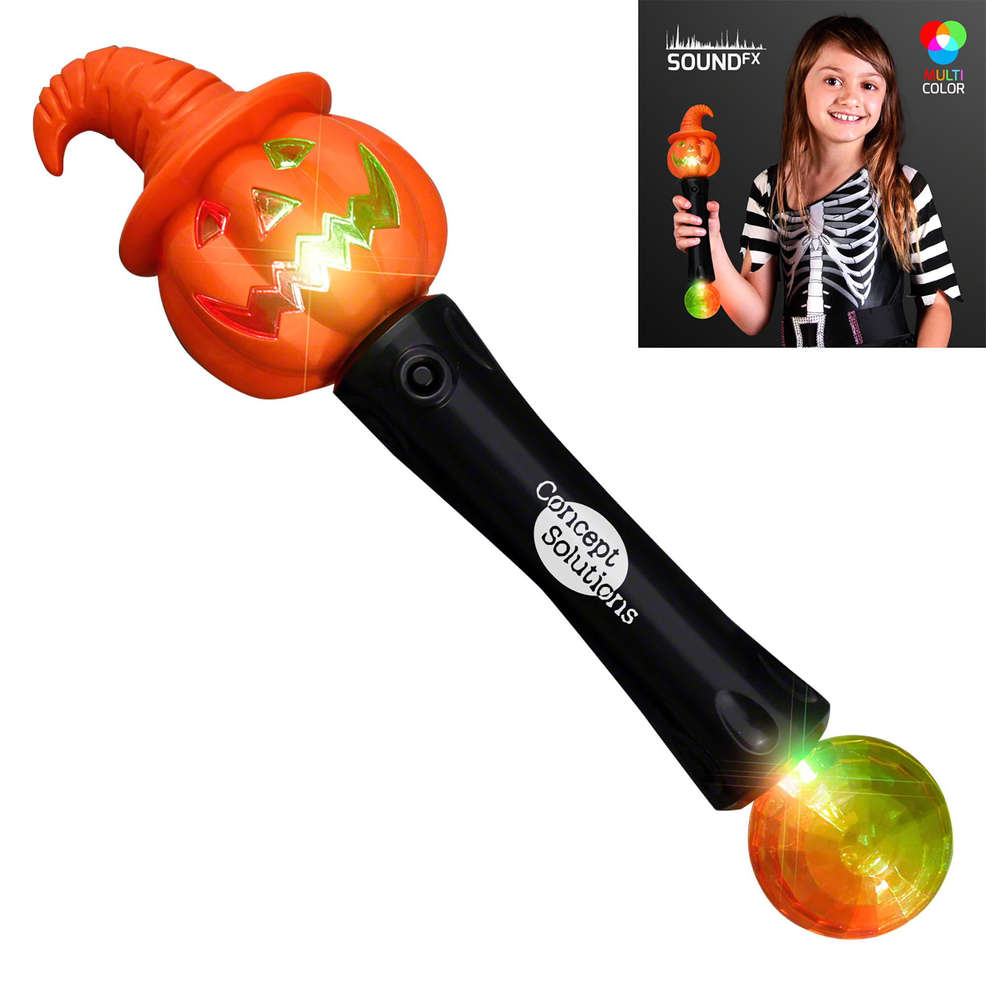 Product Photo 1 Witchy Halloween Pumpkin LED Sound & Light Wand