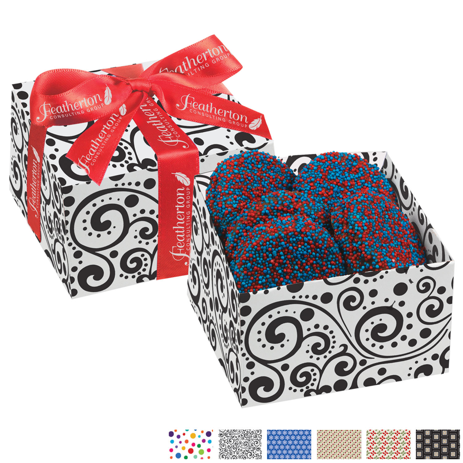 Product Photo 1 Chocolate Covered Oreo® 5 Piece Gift Box with Corporate Mix & Match Sprinkles