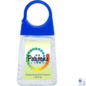 Moisture Bead Carabiner Clip Antibacterial Hand Sanitizer, 1.35oz. - HT1537