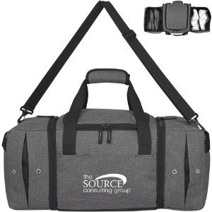 Deluxe Heathered Polyester Sneaker Duffel Bag, 22" - HT9106