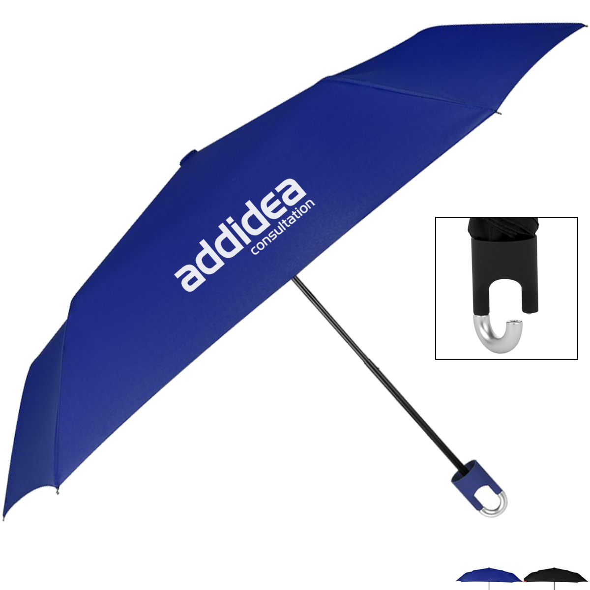 Product Photo 1 Clipper Compact Manual Open Telescopic Umbrella, 38" Arc