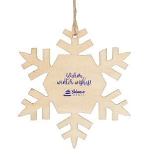 Wood Snowflake Ornament - HT1664