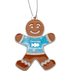 Gingerbread Man Die Cast Holiday Ornament - EM1380