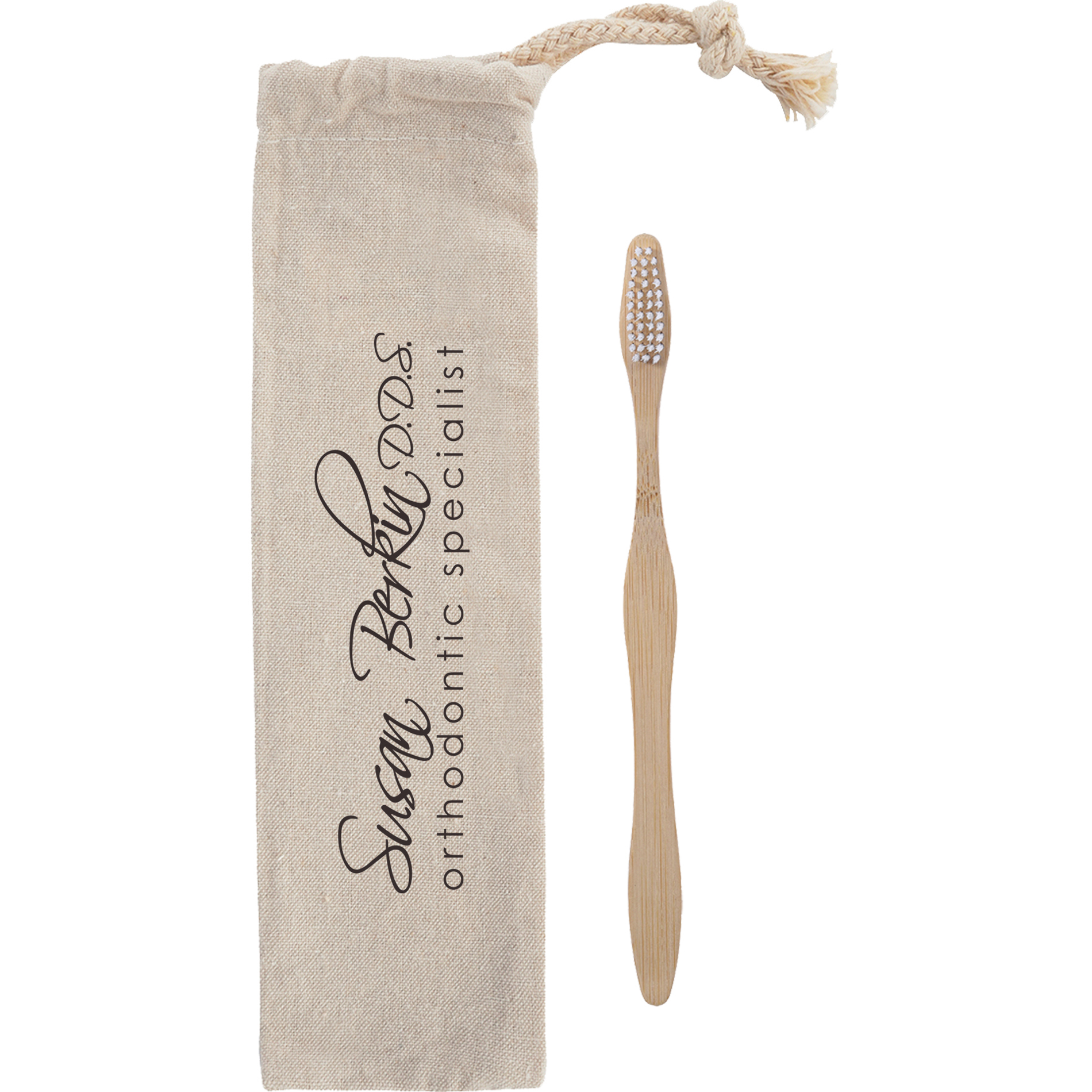Product Photo 1 Bamboo Toothbrush in Cotton Pouch