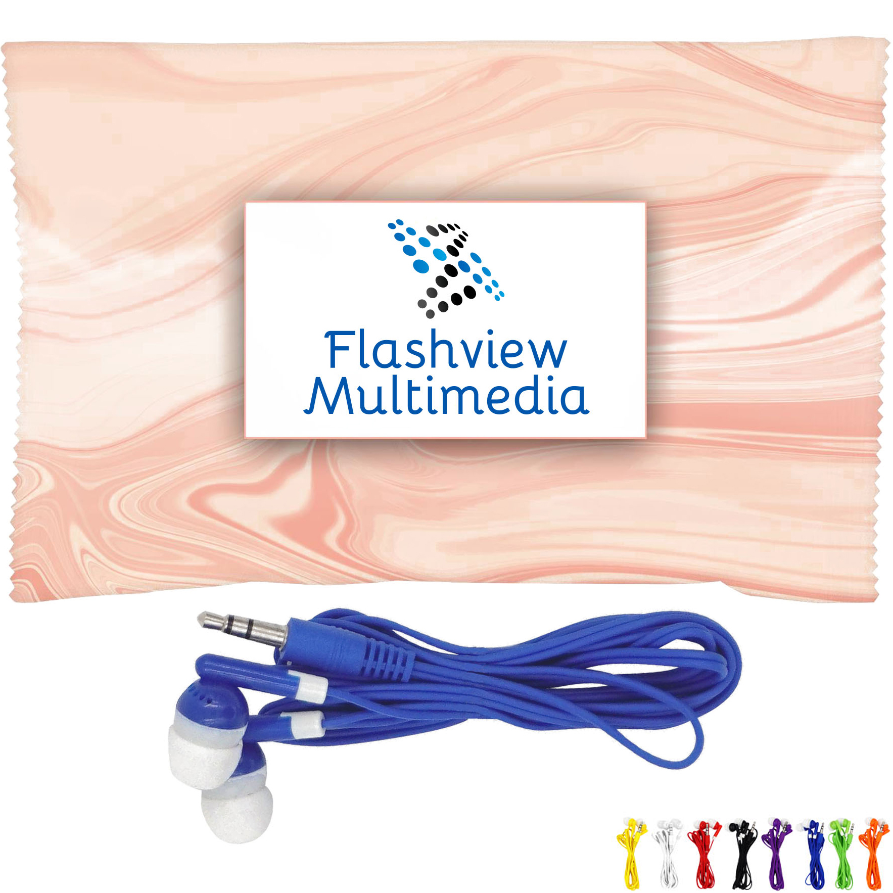 Product Photo 1 Rose Wrapped Up Ear Bud Set, Rose Design