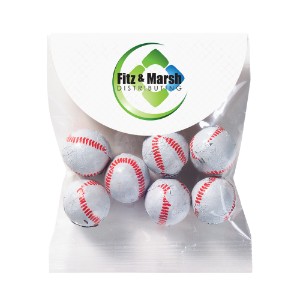 Header Bag w/ Chocolate Baseballs - MD1685