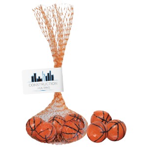 Nothin' But Net Mesh Bag w/ Chocolate Basketballs - MD1675