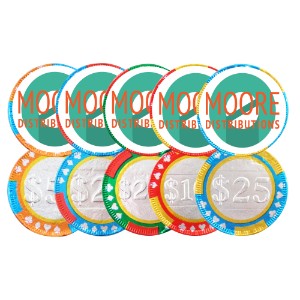 Chocolate Poker Chips w/ Label - MD1665
