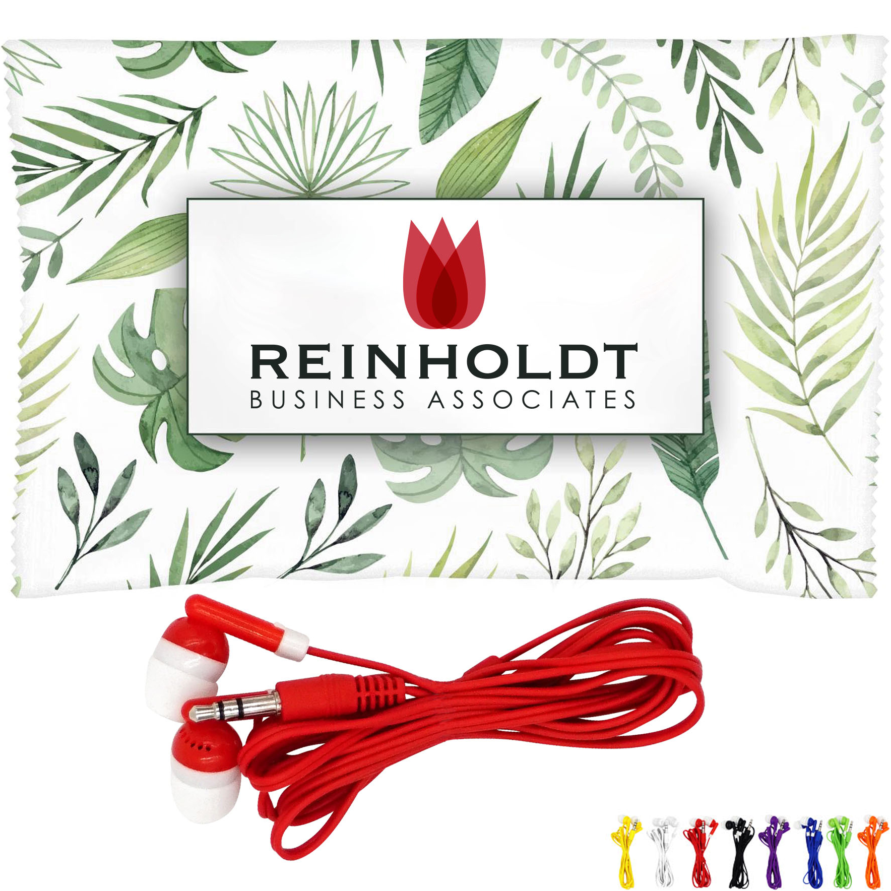 Product Photo 1 Wrapped Up Ear Bud Set, Leaf Design