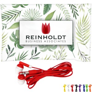 Wrapped Up Ear Bud Set, Leaf Design - AL7330