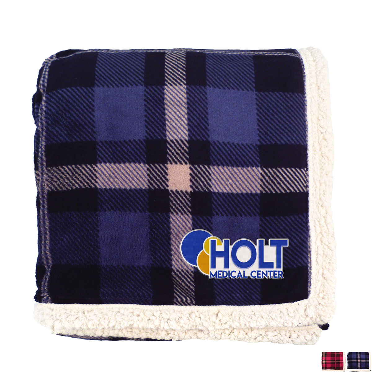 Product Photo 1 Lambswool Microsherpa Plaid Blanket Throw, 50" x 60"