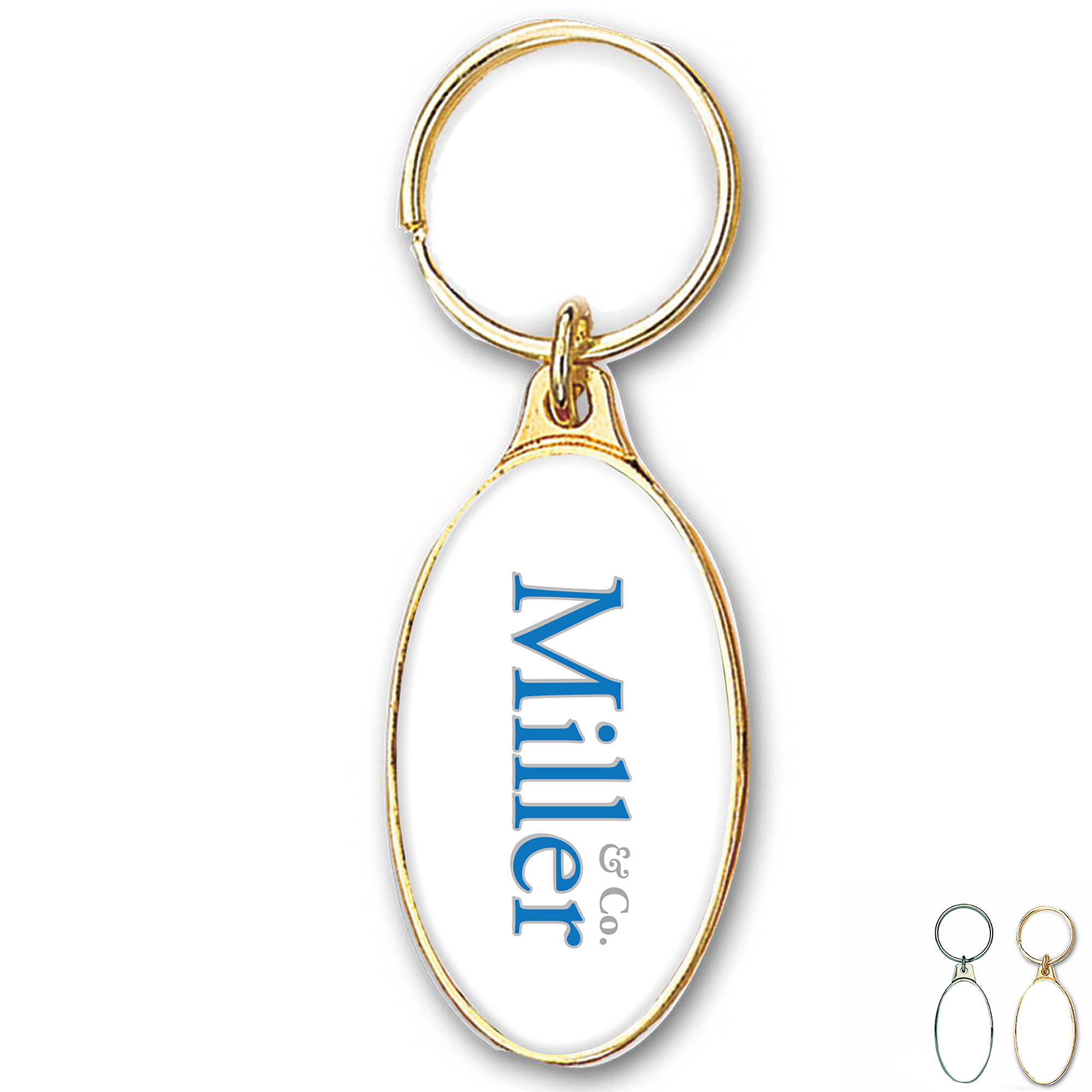 Product Photo 1 Oval Metal Key Chain