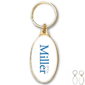 Oval Metal Key Chain - CJ1055