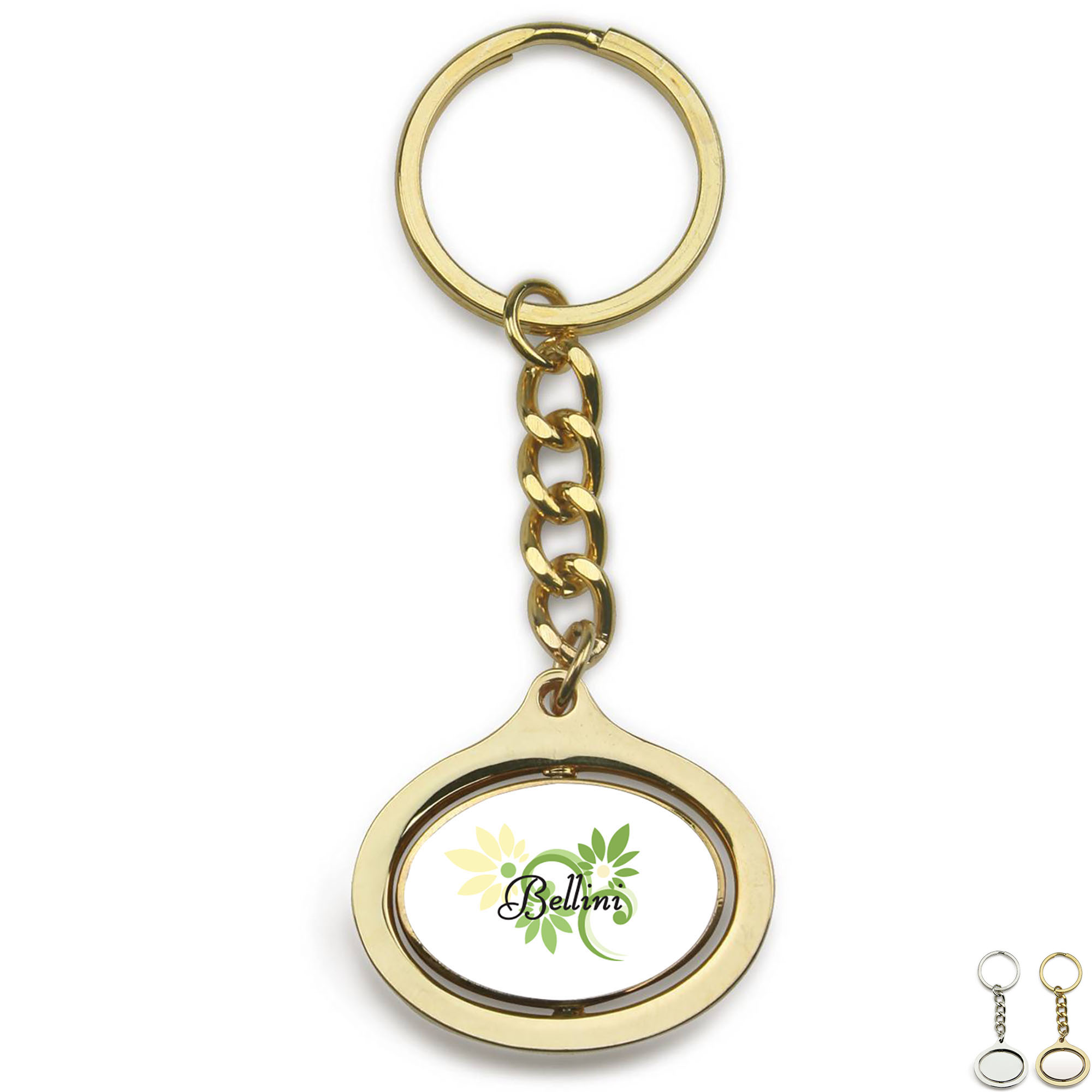 Product Photo 1 Oval Rotating Metal Key Chain