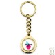 Round Rotating Metal Key Chain